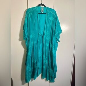 Teal Embroidered Dress